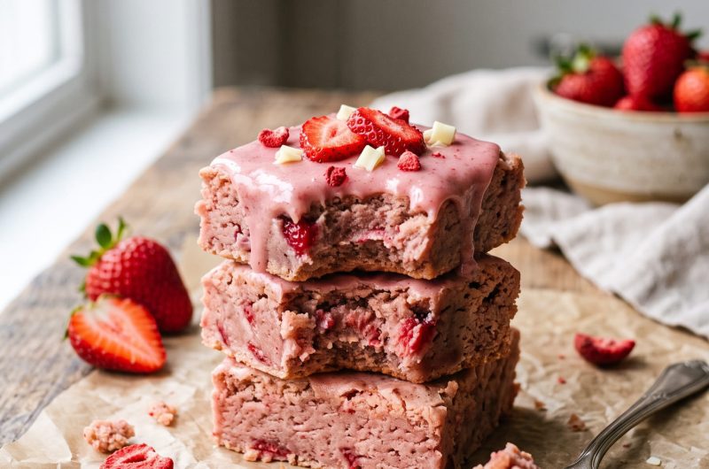 No Bake Strawberry Brownie Recipe