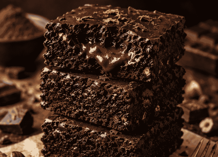 No Bake Dark Chocolate Brownie Recipe