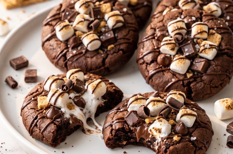 Double Chocolate S’mores Cookies