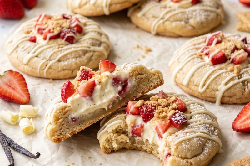 Strawberry Cheesecake Cookies